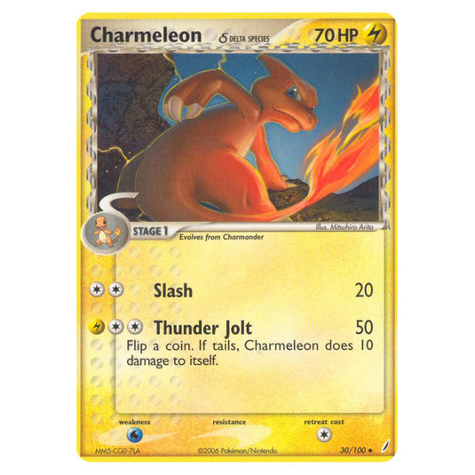 Charmeleon δ 30 card from the Pokemon set Crystal Guardians