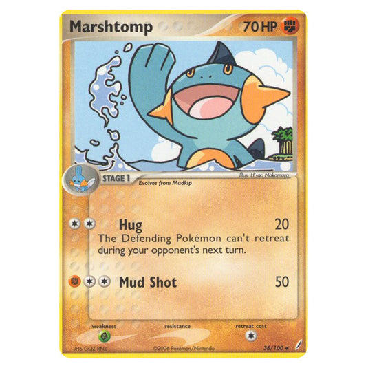 Marshtomp 38 card from the Pokemon set Crystal Guardians