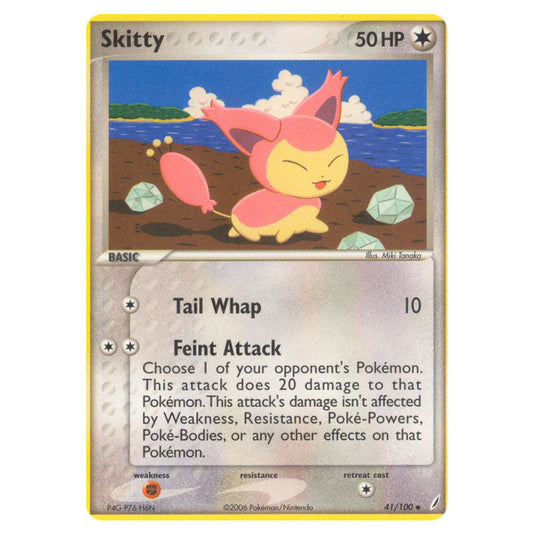 Skitty 41 card from the Pokemon set Crystal Guardians
