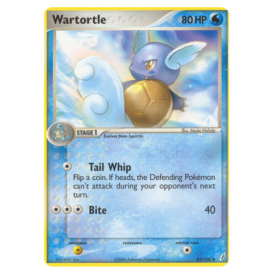 Wartortle 43 card from the Pokemon set Crystal Guardians