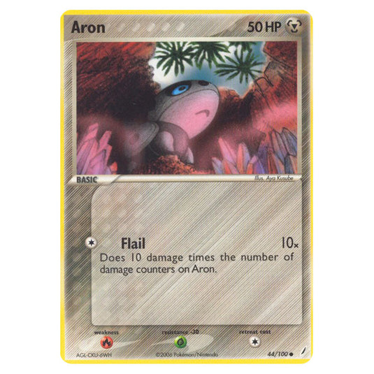 Aron 44 card from the Pokemon set Crystal Guardians