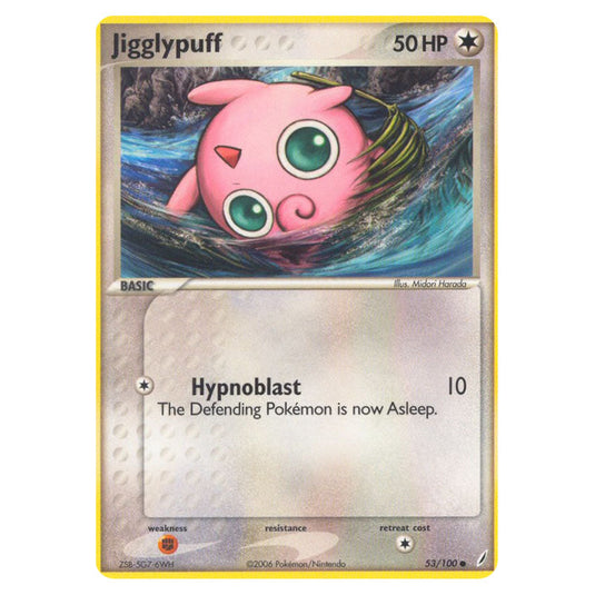 Jigglypuff 53 card from the Pokemon set Crystal Guardians