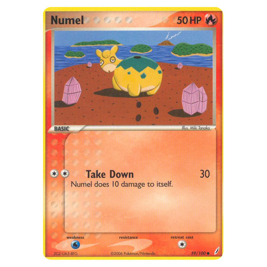 Numel 59 card from the Pokemon set Crystal Guardians