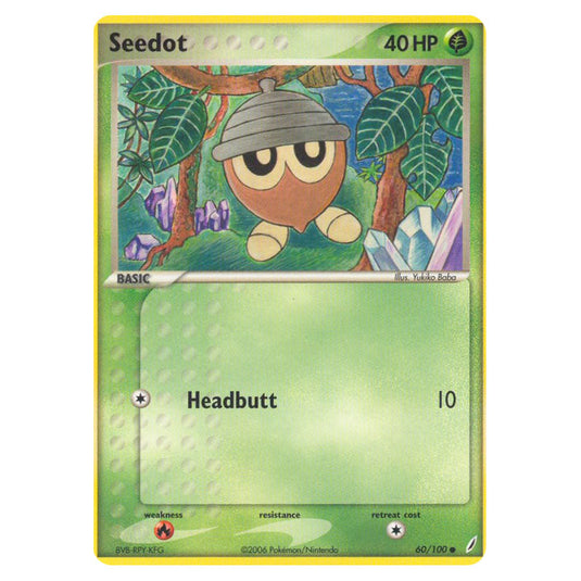 Seedot 60 card from the Pokemon set Crystal Guardians