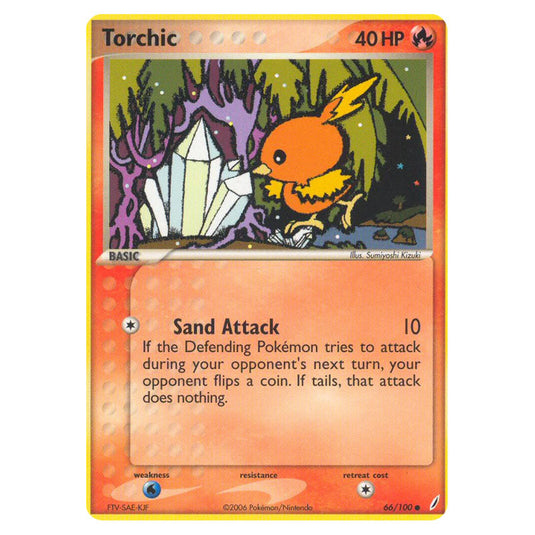 Torchic 66 card from the Pokemon set Crystal Guardians