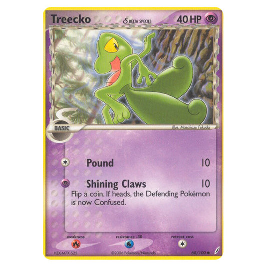 what pokemon set has 68 cards Pokemon - EX - Crystal Guardians - Treecko δ