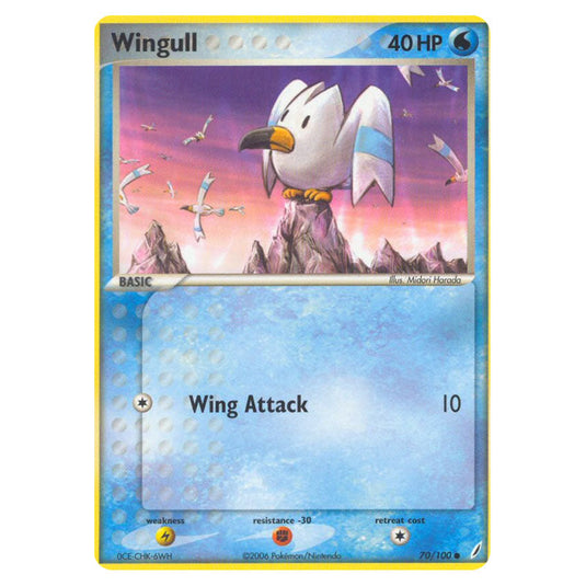 Wingull 70 card from the Pokemon set Crystal Guardians