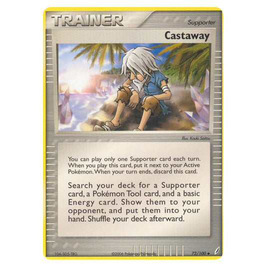 Castaway 72 card from the Pokemon set Crystal Guardians