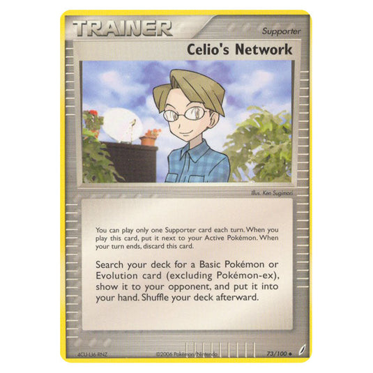 Celio's Network 73 card from the Pokemon set Crystal Guardians