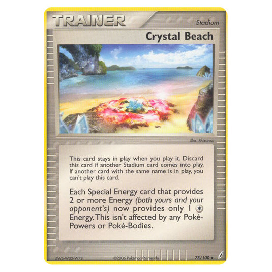 Crystal Beach 75 card from the Pokemon set Crystal Guardians