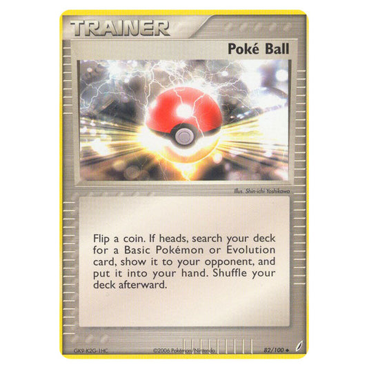 Poké Ball 82 card from the Pokemon set Crystal Guardians