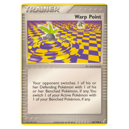 Warp Point 84 card from the Pokemon set Crystal Guardians