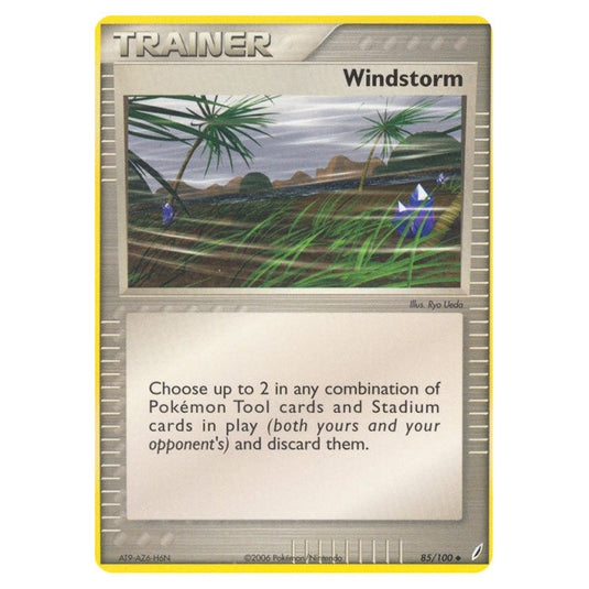 Windstorm 85 card from the Pokemon set Crystal Guardians