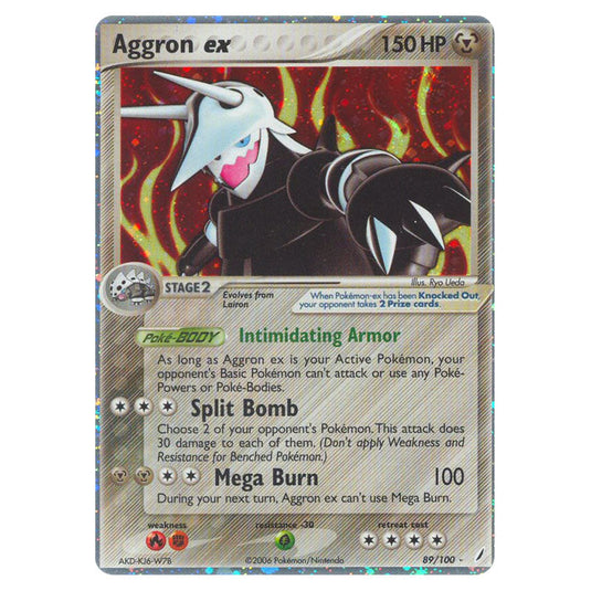Pokemon - EX - Crystal Guardians - Aggron ex - 89/100 Pokemon - EX - Crystal Guardians - Aggron ex - 89/100