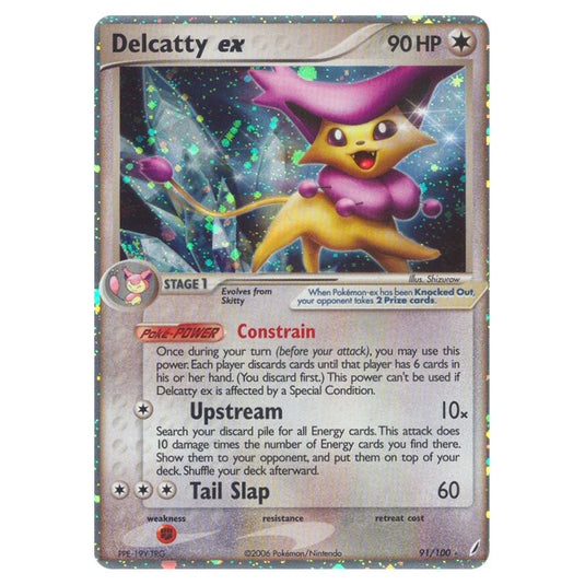 Delcatty ex 91 card from the Pokemon set Crystal Guardians