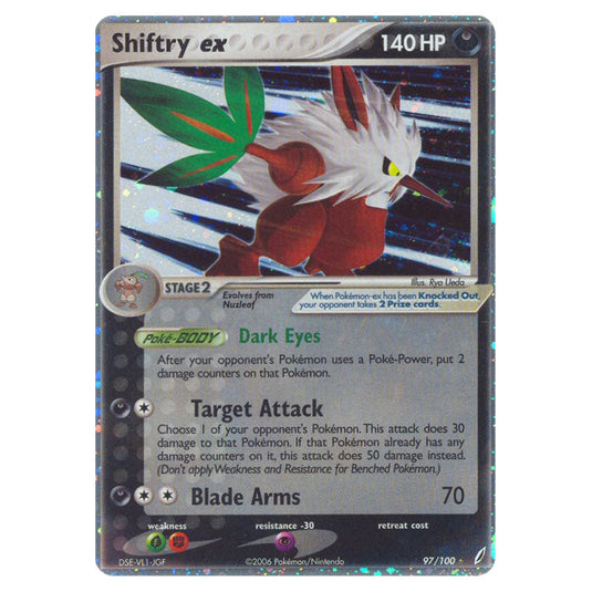 Shiftry ex 97 card from the Pokemon set Crystal Guardians