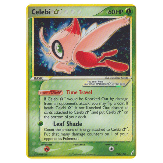 Celebi ★ 100 card from the Pokemon set Crystal Guardians