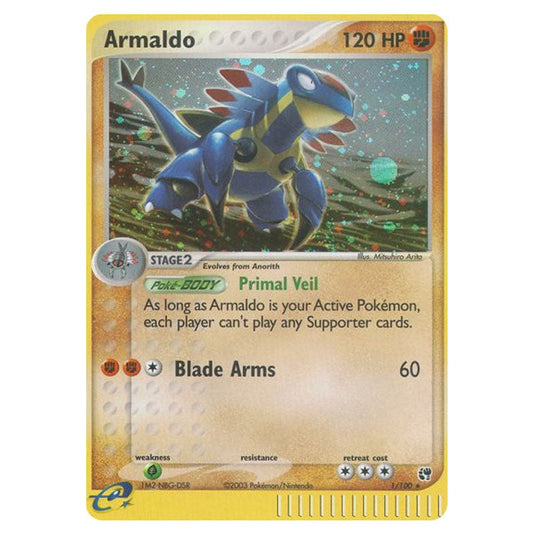 Armaldo 1 card from the Pokemon set Sandstorm