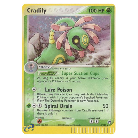 Cradily 3 card from the Pokemon set Sandstorm