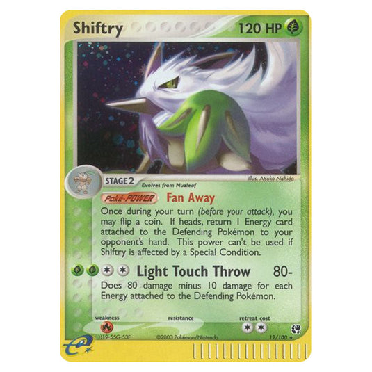 Shiftry 12 card from the Pokemon set Sandstorm