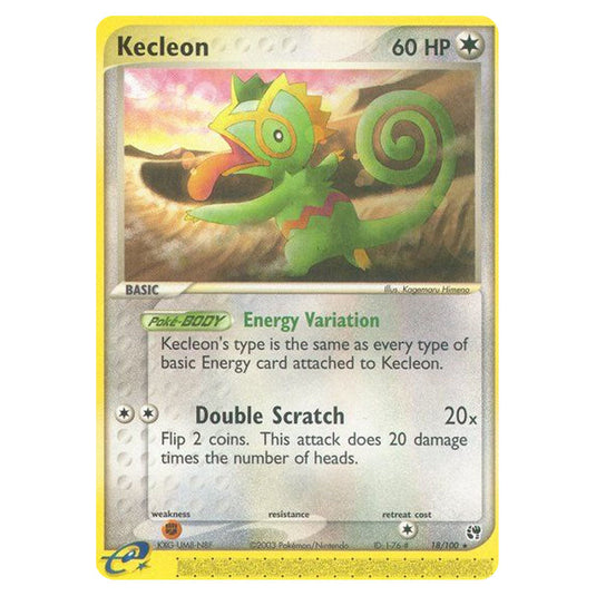 Kecleon 18 card from the Pokemon set Sandstorm