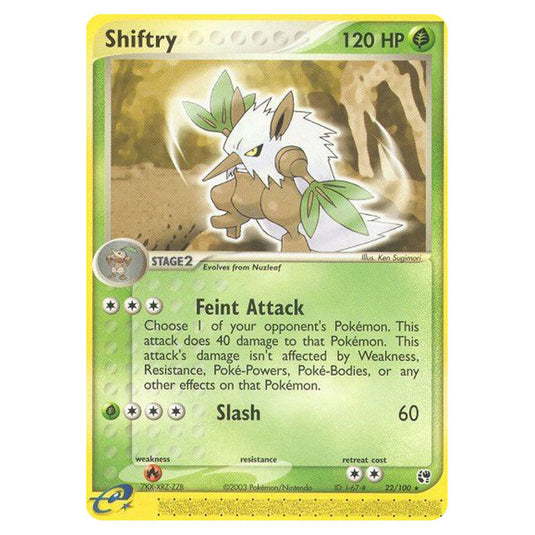 Shiftry 22 card from the Pokemon set Sandstorm