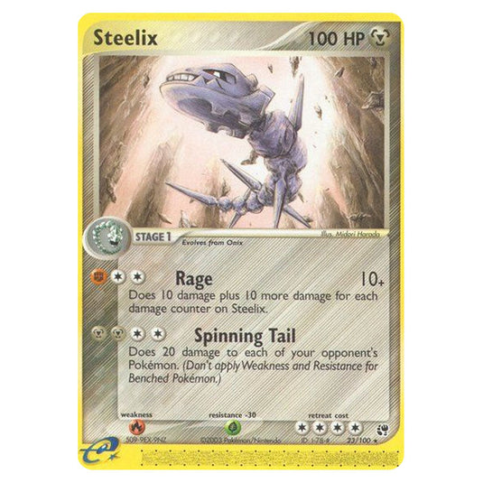 Steelix 23 card from the Pokemon set Sandstorm