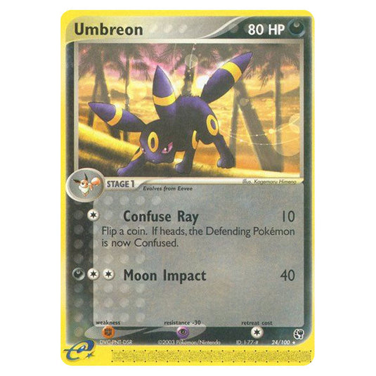 Umbreon 24 card from the Pokemon set Sandstorm