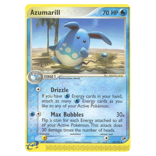 Azumarill 30 card from the Pokemon set Sandstorm