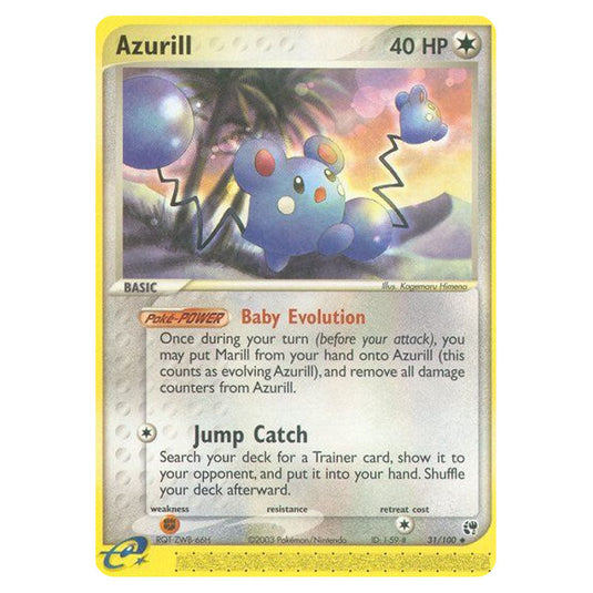 Azurill 31 card from the Pokemon set Sandstorm