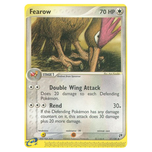 Fearow 37 card from the Pokemon set Sandstorm