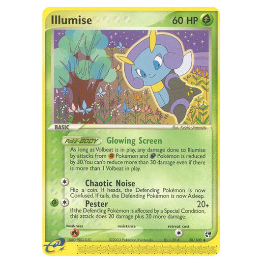 Illumise 38 card from the Pokemon set Sandstorm