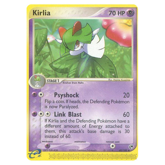 Kirlia 40 card from the Pokemon set Sandstorm