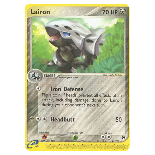 Lairon 41 card from the Pokemon set Sandstorm