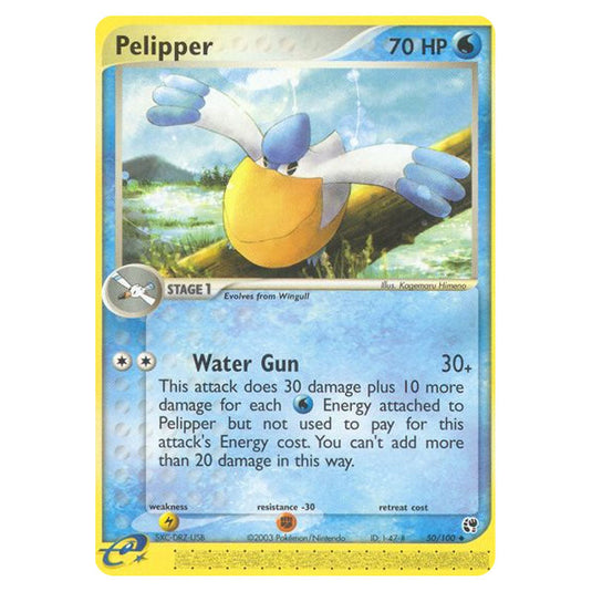 Pelipper 50 card from the Pokemon set Sandstorm