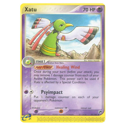 Xatu 55 card from the Pokemon set Sandstorm