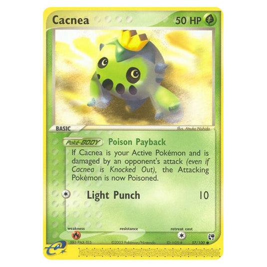 Cacnea 57 card from the Pokemon set Sandstorm