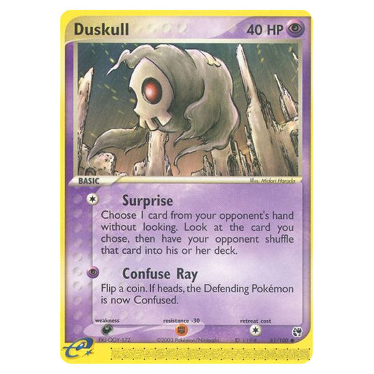 Duskull 61 card from the Pokemon set Sandstorm