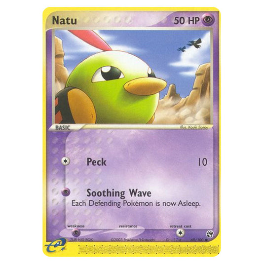 Natu 69 card from the Pokemon set Sandstorm