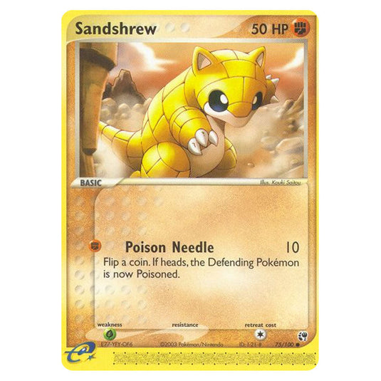 Sandshrew 75 card from the Pokemon set Sandstorm