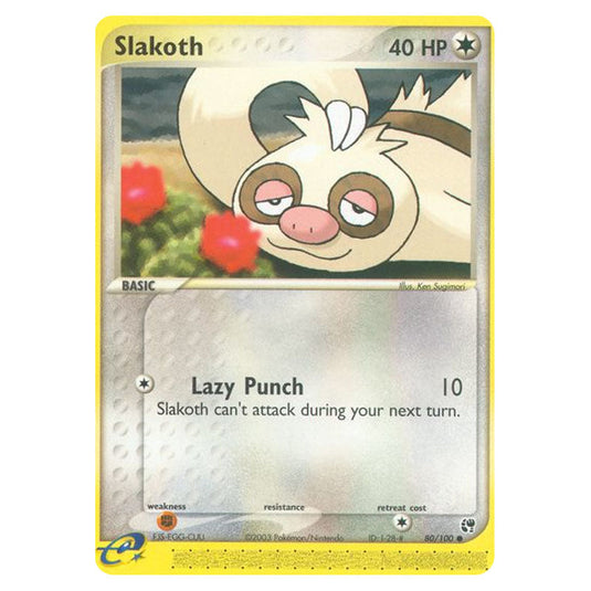 Slakoth 80 card from the Pokemon set Sandstorm