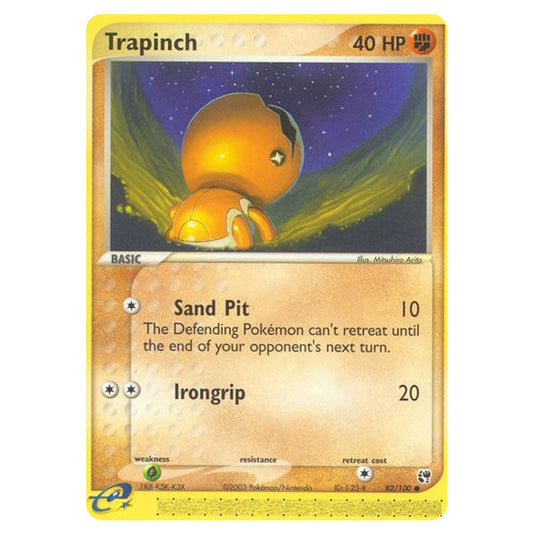Trapinch 82 card from the Pokemon set Sandstorm