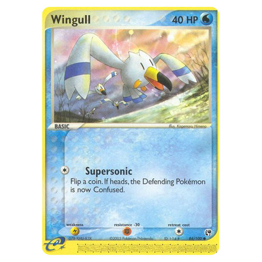 Wingull 84 card from the Pokemon set Sandstorm