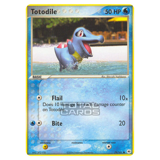 Pokemon - EX - Hidden Legends - Totodile - 79/101-Played-First Edition-English