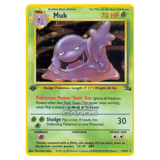 Pokemon - Fossil - Muk - 13/62