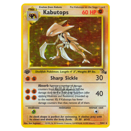 Pokemon - Fossil - Kabutops - 9/62