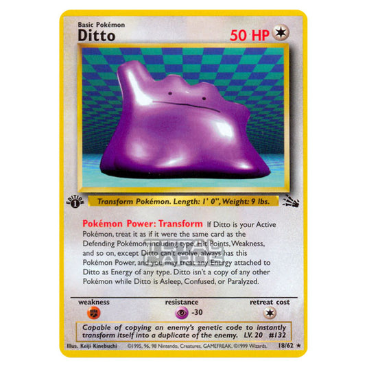 Pokemon - Fossil - Ditto - 18/62