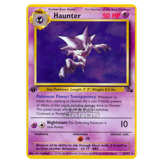 Pokemon - Fossil - Haunter - 21/62