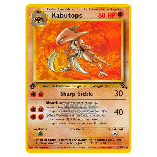 Pokemon - Fossil - Kabutops - 24/62