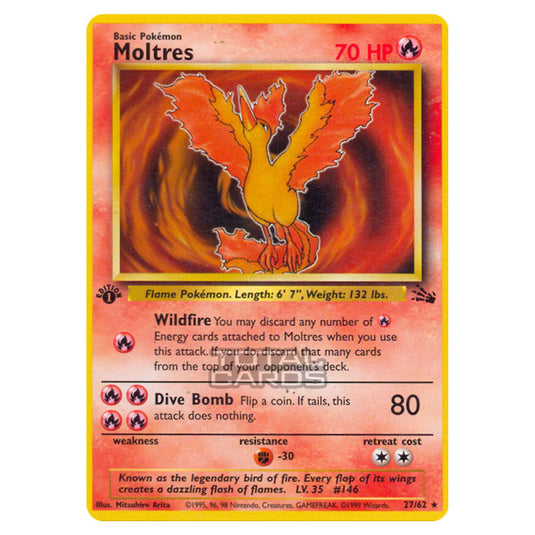 Pokemon - Fossil - Moltres - 27/62